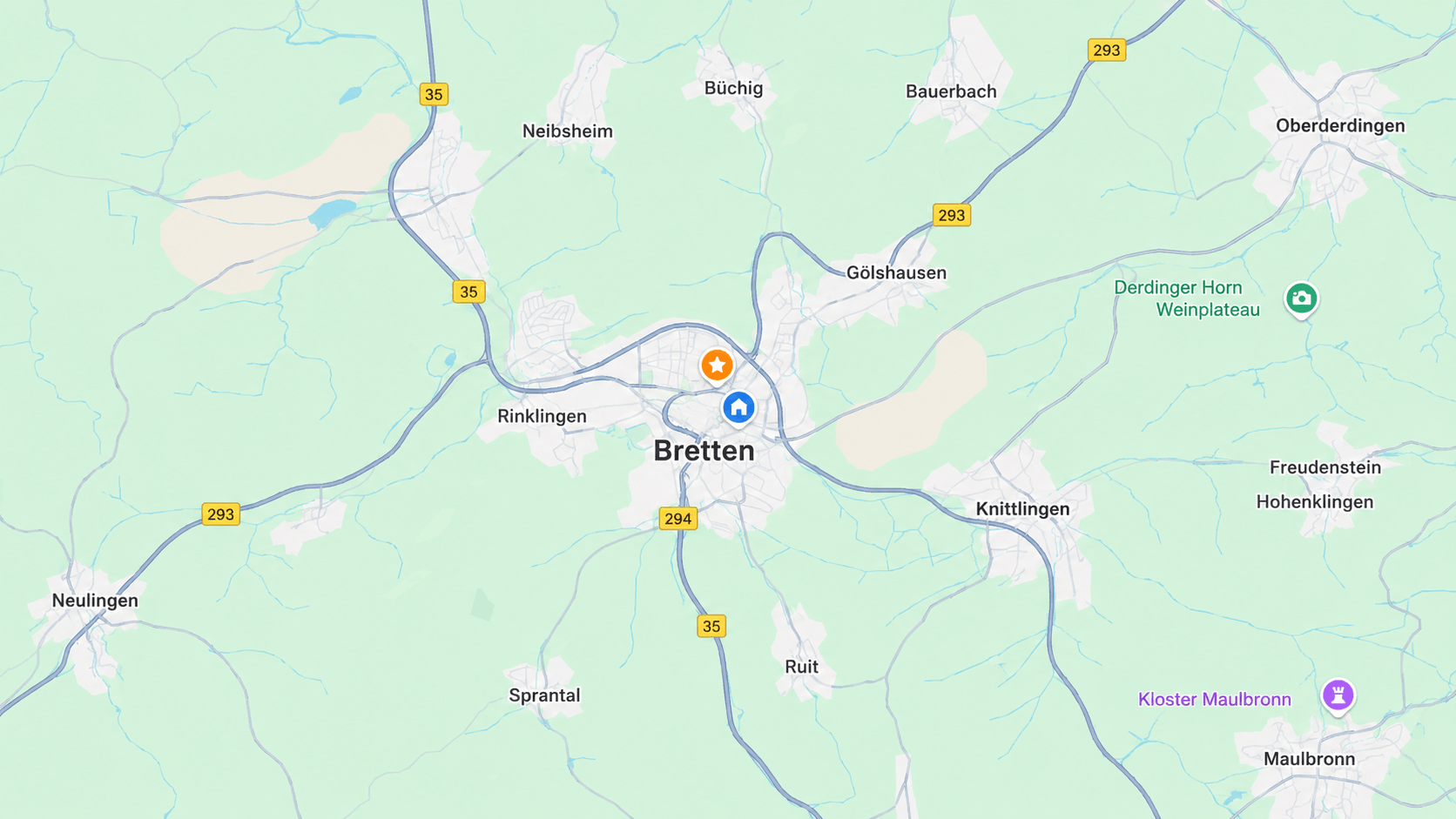 Google Map von Bretten